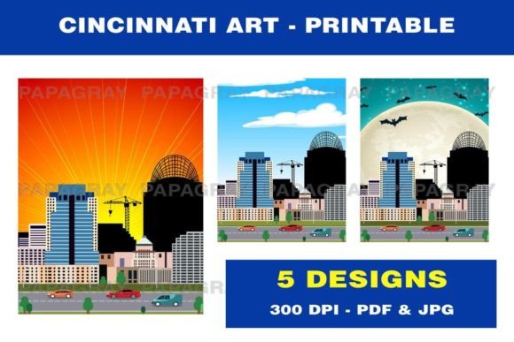 Download Cincinnati Skyline Printable Artwork - Printable artwork Collection