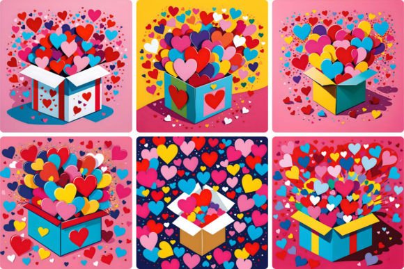 Download Valentine's Hearts in a Giftbox - Heart Collection