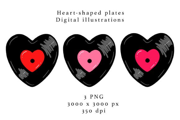 Download Heart-shaped Musical Plates PNG - Shape Collection