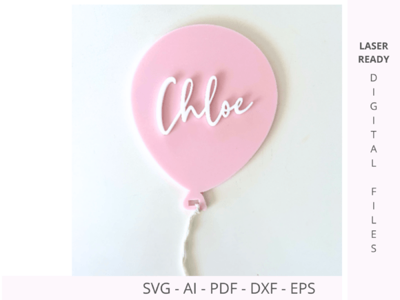 Download Kids &amp; Baby Name Balloon Shape Cut Files - Shape Collection