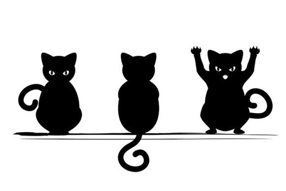 Download Black Cat Silhouette - Black cat silhouette Collection