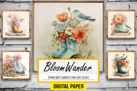 Download Spring Boot Garden Floral Artwork Scenes - Garden Collection