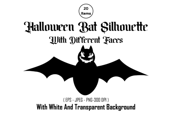 Download Halloween Bats Silhouette Clipart Set - Bats silhouette Collection