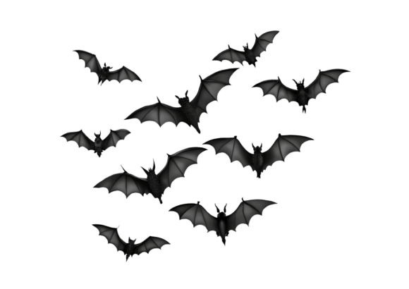 Download Flying Bats Silhouette Halloween PNG - Bats silhouette Collection