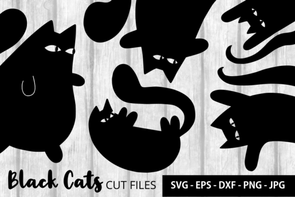 Download Funny Black Cat Silhouette Cut Files - Black cat silhouette Collection