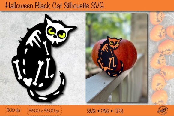 Download Black Cat Silhouette SVG| Black Cat Hall - Black cat silhouette Collection