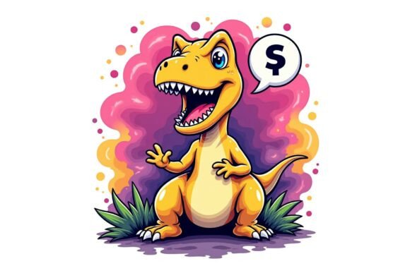 Download Retro Wacky Dinosaur Printable Artwork - Printable artwork Collection