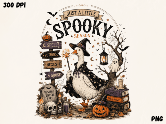 Download Just a Little Spooky Goose PNG, Hallowee - A little spooky Collection