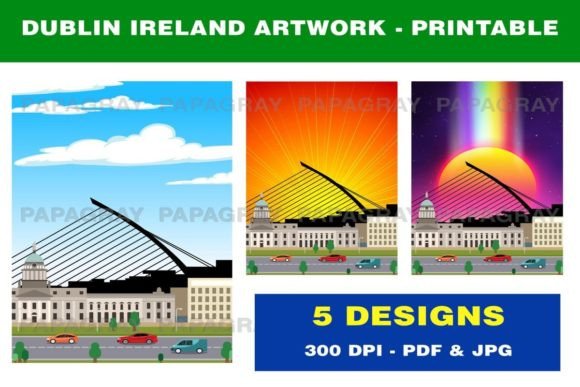 Download Dublin Ireland Skyline Printable Artwork - Printable artwork Collection