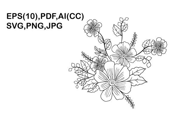 Download Black and White Flower Illustrations - Flower illustrations Collection