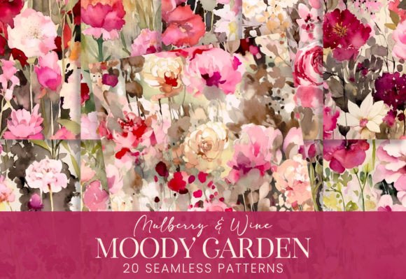 Download Berry Wine Pink Floral Garden Watercolor - Garden Collection
